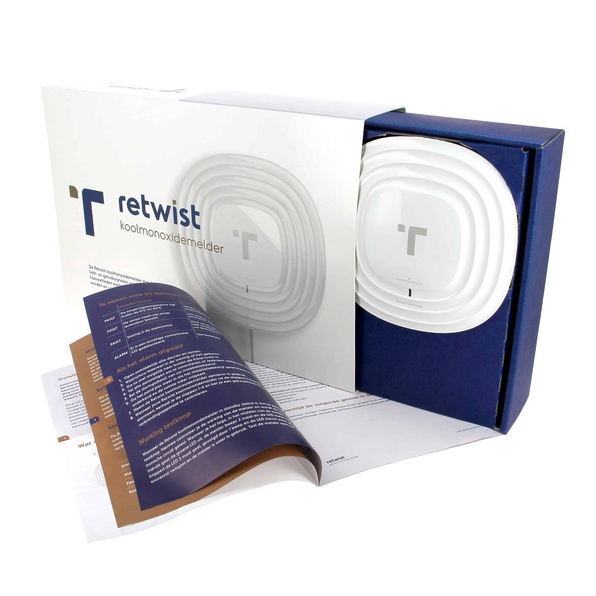 Retwist CO-switch koolmonoxidemelder inclusief montageplaat en schakelstekker 587.1/F
