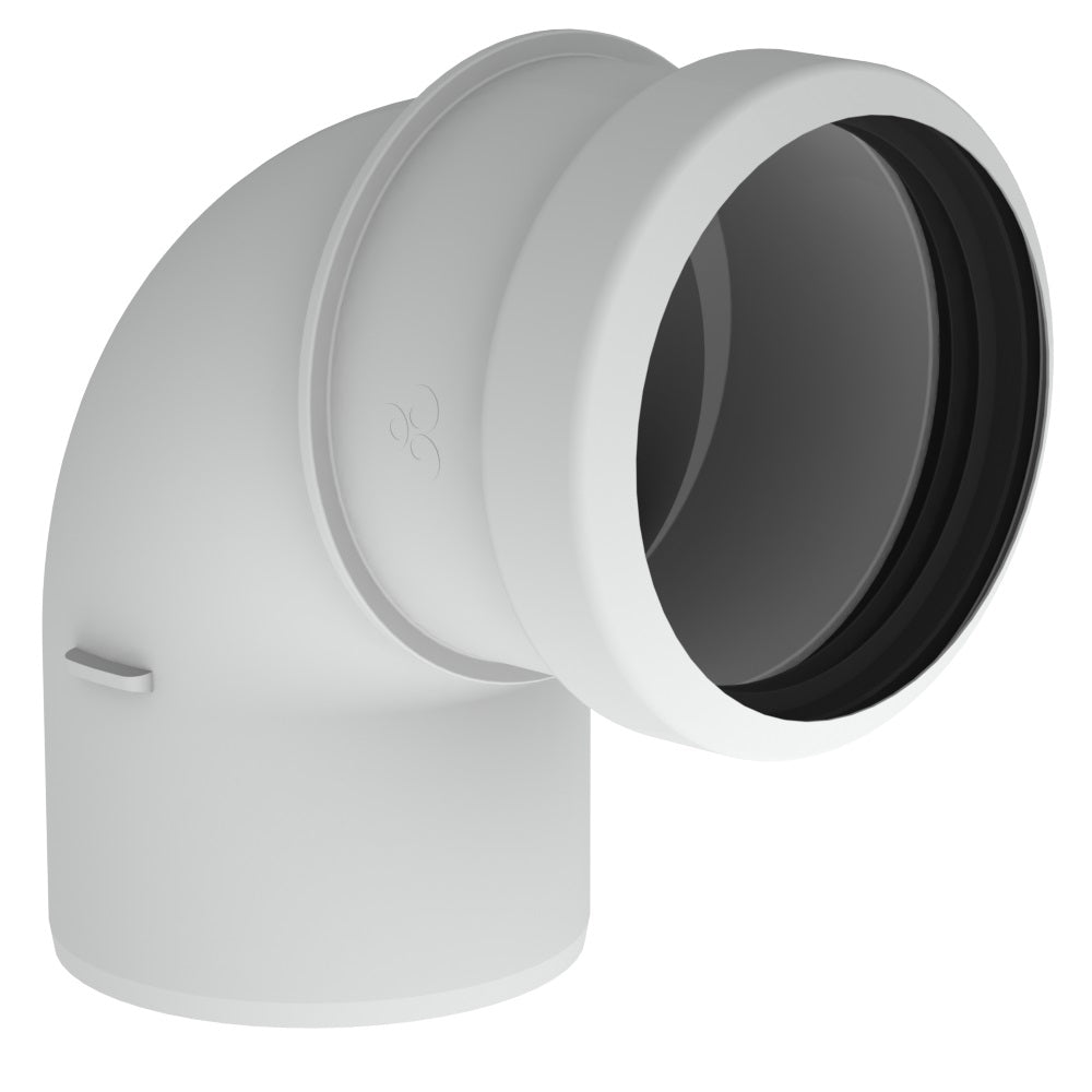 Burgerhout Safe-PP rookgas bocht 80mm 90° kopen? | CVketel.nl 