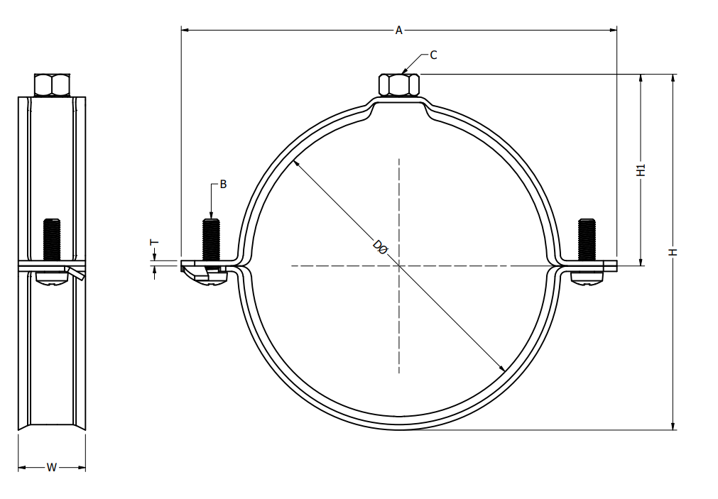 DYKA Universele Rioleringsbeugel 40mm  Maatvoering beugel | CVketel.nl