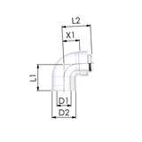 CoxDENS® Concentrische Rookgasbocht 87° 60/100 Connext X3