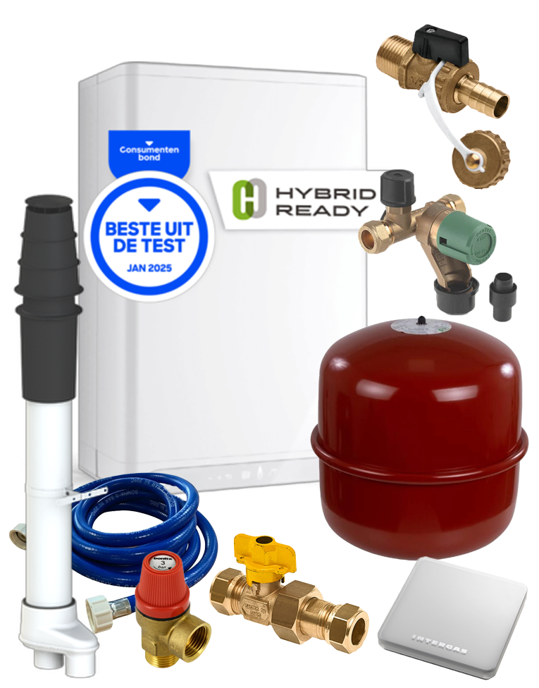 Intergas Xtreme 24 CW3 | 80/80 | 14,0kW | Basis Totaalpakket wit | CVketel.nl