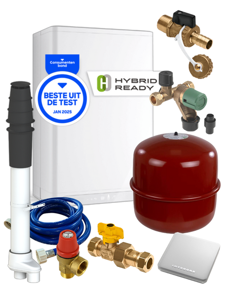 Intergas Xtreme 30 CW4 + Renovatie pakket + Comfort Touch Wit + Dakdoorvoer bij CVketel.nl | CVketel.nl