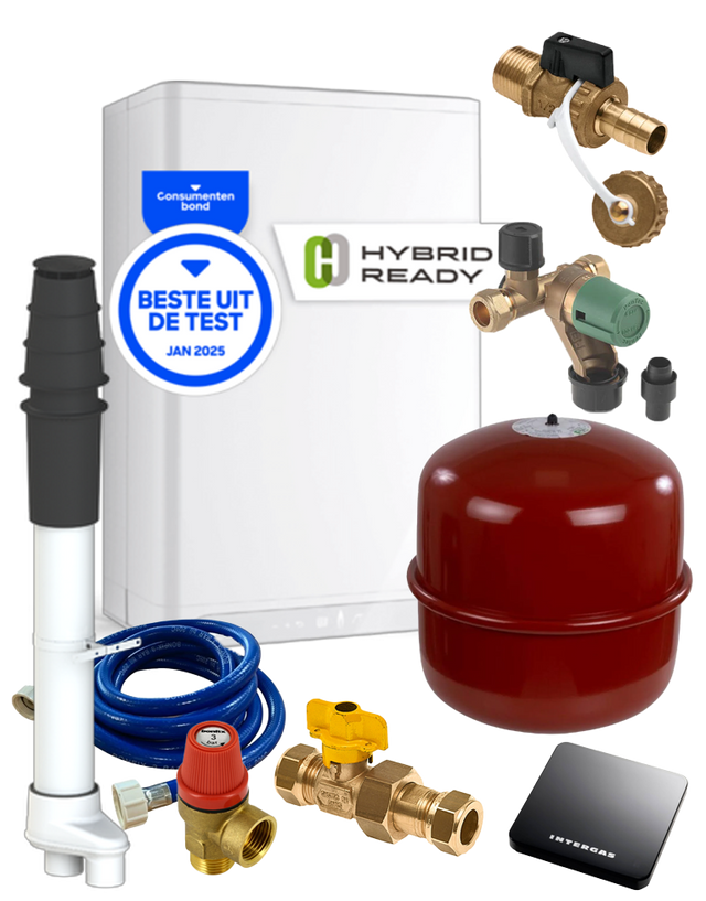 Intergas Xtreme 30 CW4 + Renovatie pakket + Comfort Touch Zwart + Dakdoorvoer bij CVketel.nl | CVketel.nl
