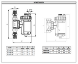 bescherm u verwarmingsinstallatie met de RBM SafeCleaner2 Magnetische vuilafscheider-22mm  Afmetingen technische tekeningen | CVketel.nl