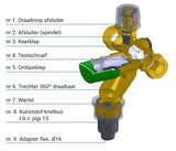 Pentec Inlaatcombinatie UBIC 15mm 2x knel 8bar